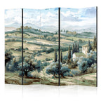 Room Divider - Landscape with Green Fields and Trees