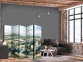 Tuscan Green Fields Landscape 5-Panel Room Divider