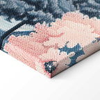 Pink Ocean Cliffs Landscape Canvas Print