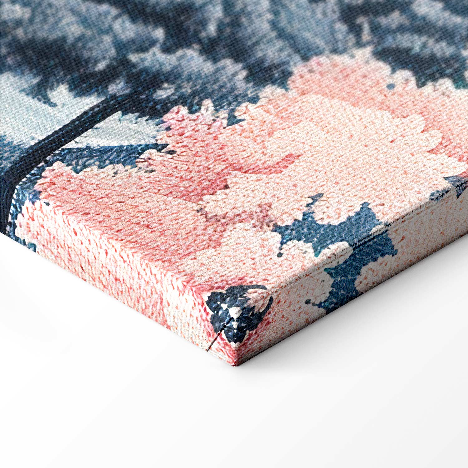 Pink Ocean Cliffs Landscape Canvas Print