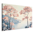 Canvas Print - Ocean Cliff Landscape in Pink Tones