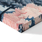 Pink Ocean Cliffs Landscape Canvas Print