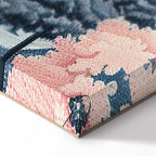 Pink Ocean Cliffs Landscape Canvas Print