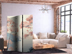 Room Divider Landscape Ocean with Cliffs and Pink Trees