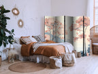 Room Divider: Landscape with Ocean, Cliffs and Pink Trees