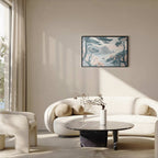 Blue Coastal Mountains Delicate Colors Poster