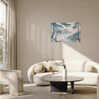 Blue Coastal Mountains Delicate Colors Poster