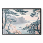 Blue Coastal Mountains Delicate Colors Poster