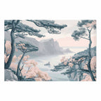 Blue Coastal Mountains Delicate Colors Poster