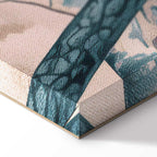 Pastel Blue Mountain Coast Landscape Canvas Print