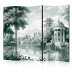 Room Divider Park & Lake Landscape Greens Retro Vintage