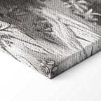 Vintage Pond Boat Black and White Canvas Print