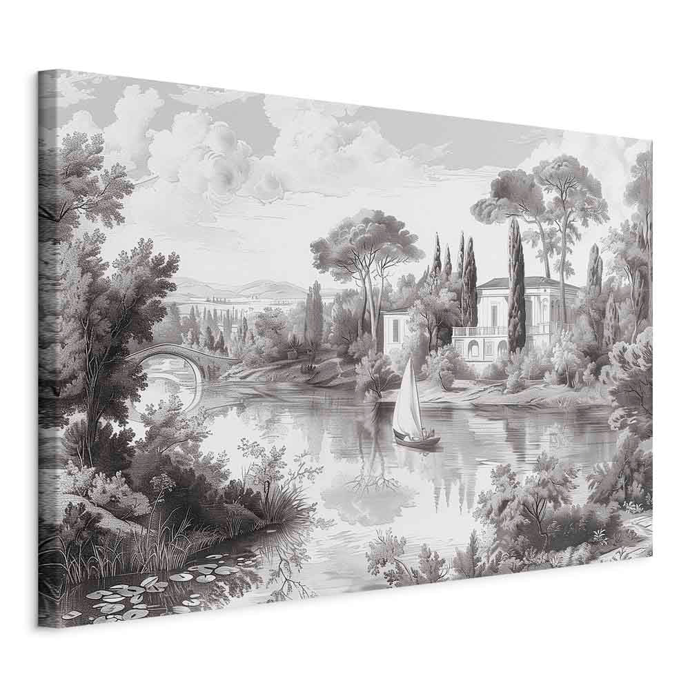 Canvas Print - Vintage Black and White Landscape