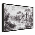 Canvas Print - Vintage Black and White Landscape