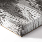 Vintage Pond Boat Black and White Canvas Print