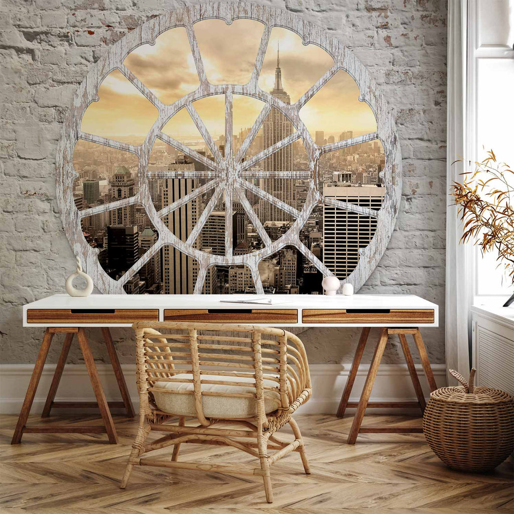 New York Window View City Wall Mural