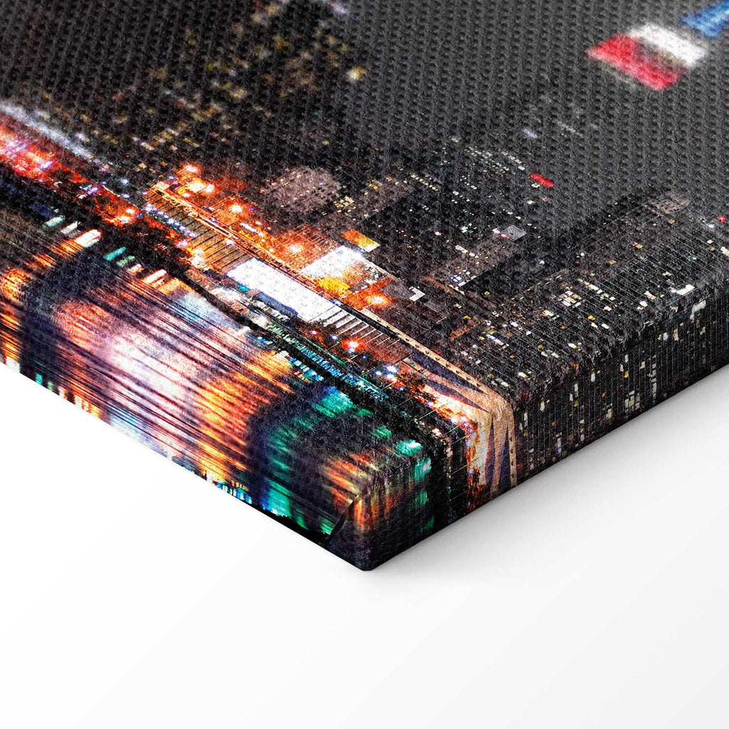 Grey Sky City Night Architecture Canvas Print