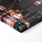 Grey Sky City Night Architecture Canvas Print