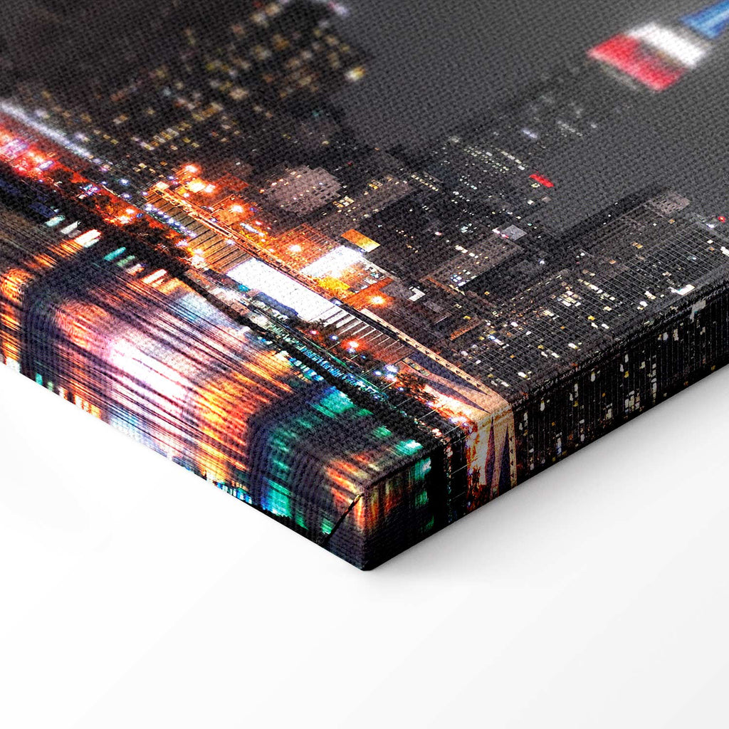 Grey Sky City Night Architecture Canvas Print