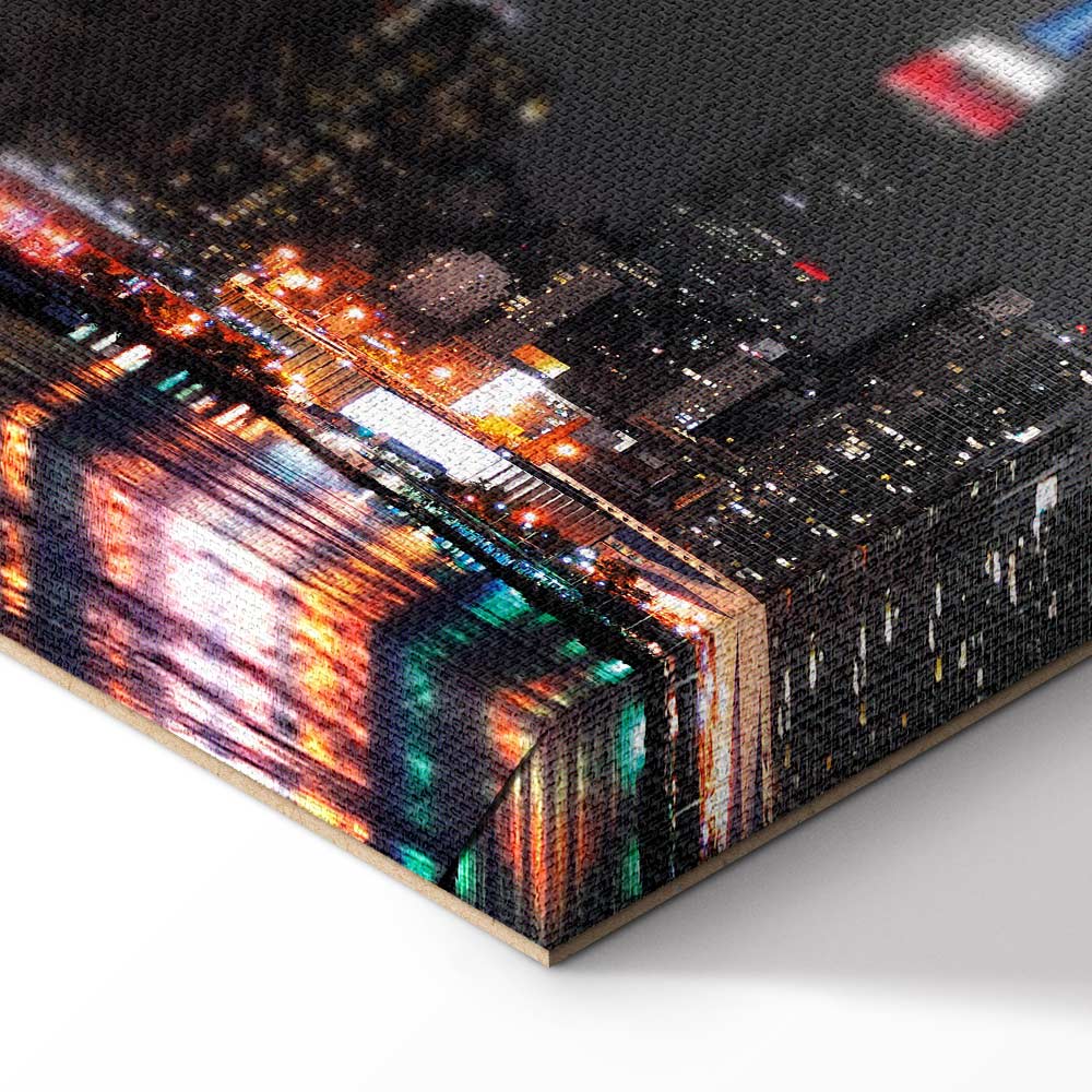 Grey Sky City Night Architecture Canvas Print