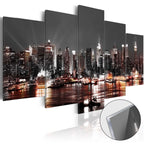 Gray City Skyline Panorama Acrylic Print
