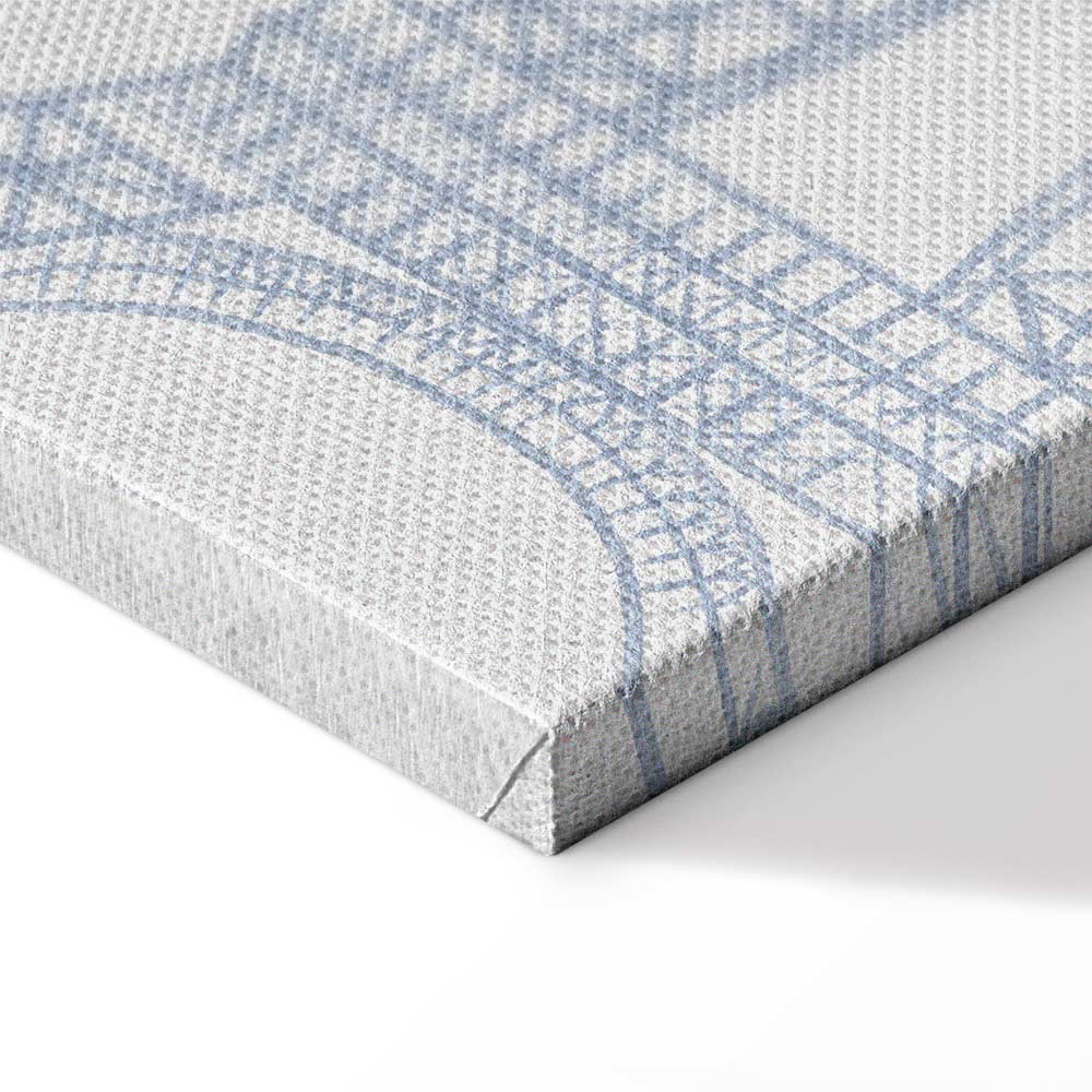 Paris Watercolor Architecture Vertical Canvas Print