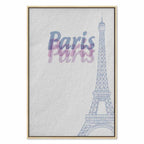Paris Watercolor Architecture Vertical Canvas Print