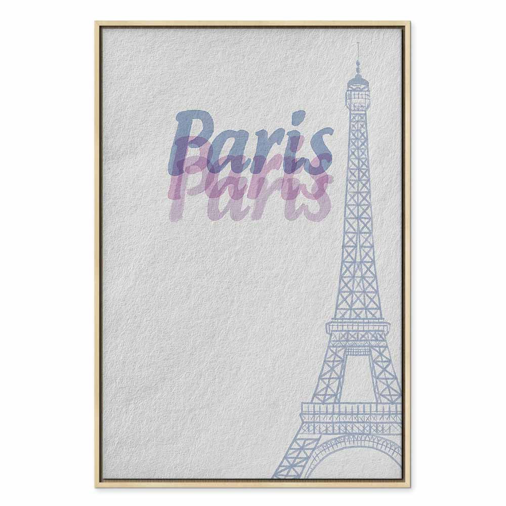 Paris Watercolor Architecture Vertical Canvas Print