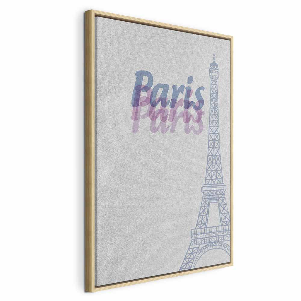Paris Watercolor Architecture Vertical Canvas Print