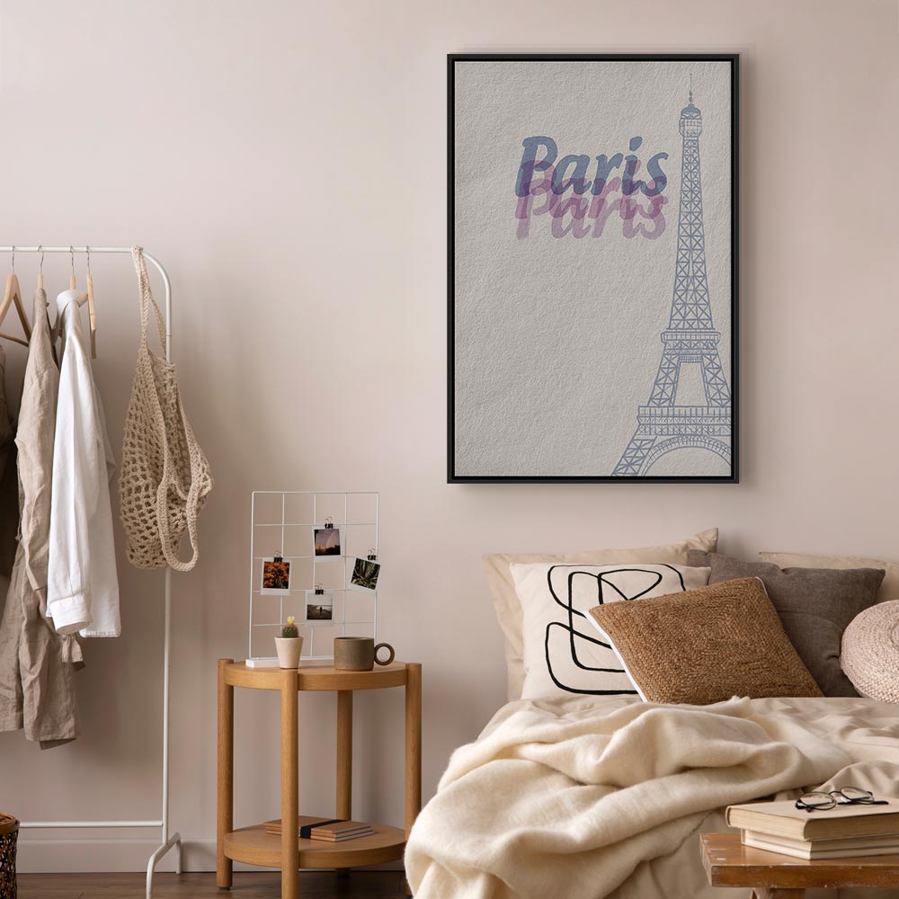 Paris Watercolor Architecture Vertical Canvas Print