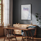 Paris Watercolor Architecture Vertical Canvas Print