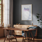 Paris Watercolor Architecture Vertical Canvas Print