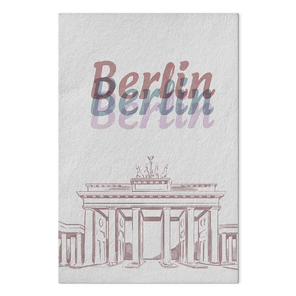 Berlin Watercolour Architecture Canvas Print