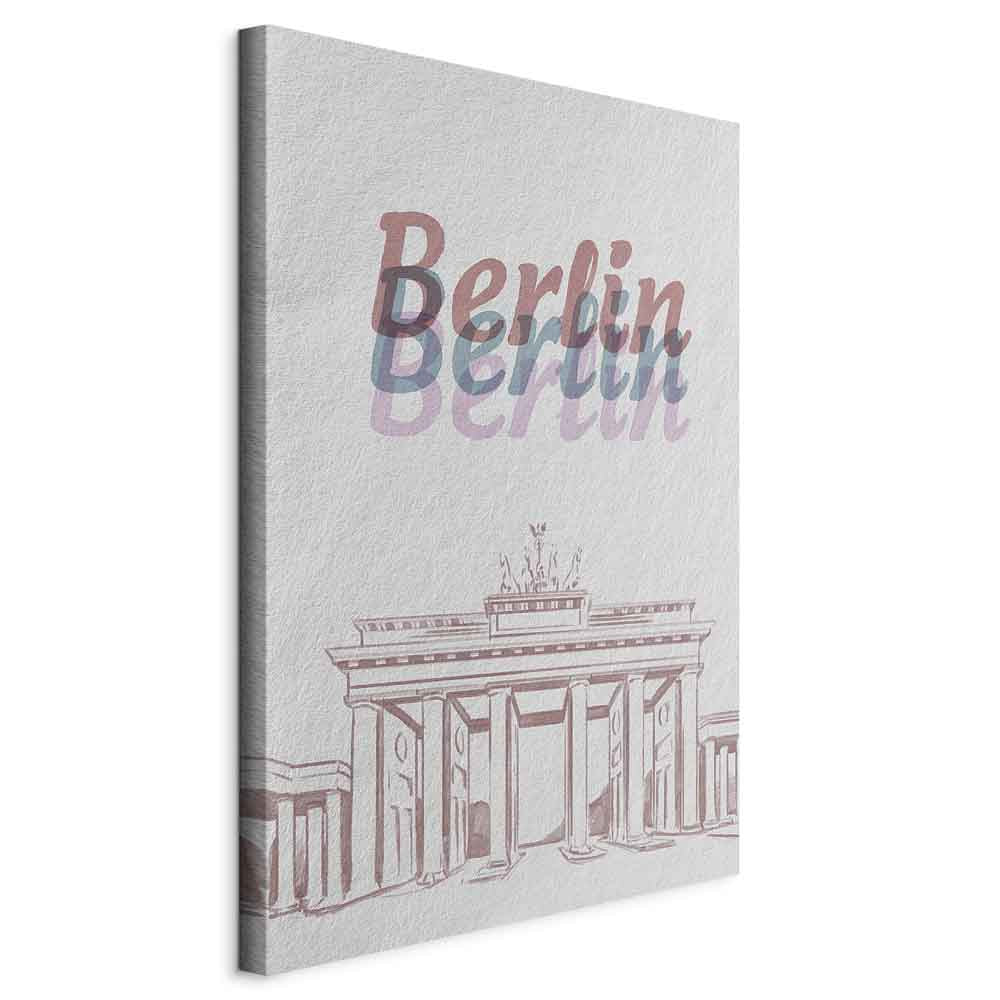 Berlin Watercolour Architecture Canvas Print
