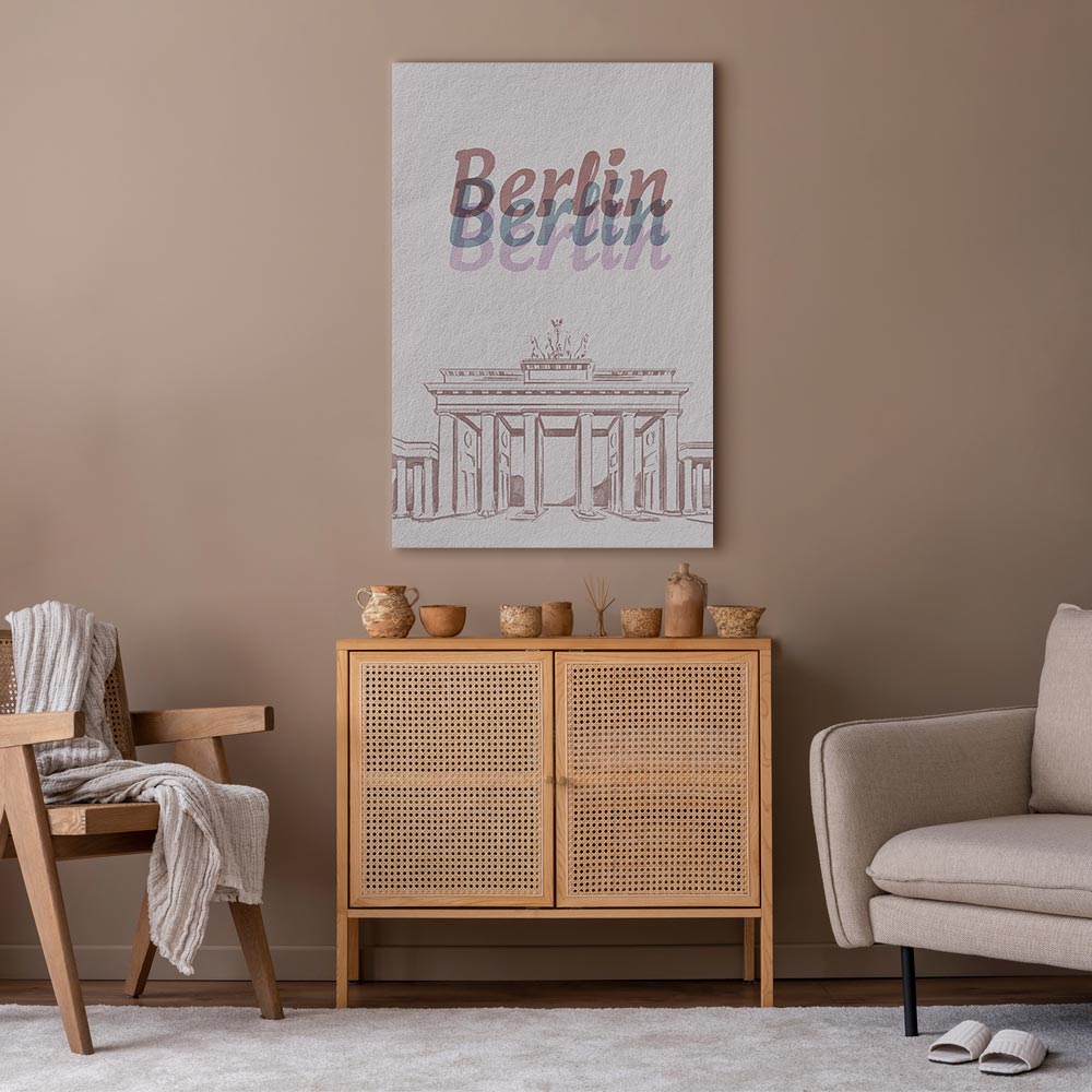 Berlin Watercolour Architecture Canvas Print