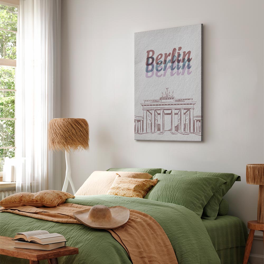Berlin Watercolour Architecture Canvas Print