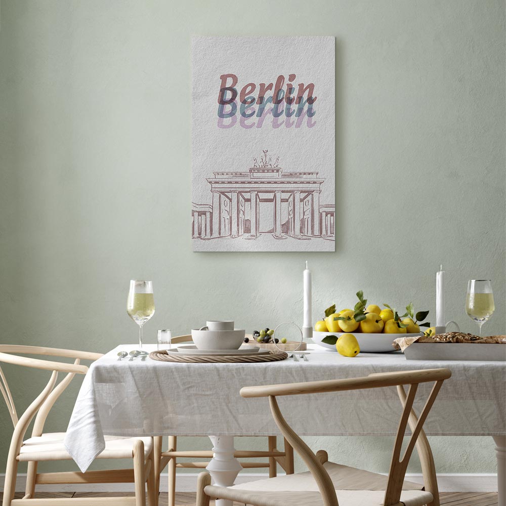Berlin Watercolour Architecture Canvas Print