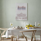 Berlin Watercolour Architecture Canvas Print