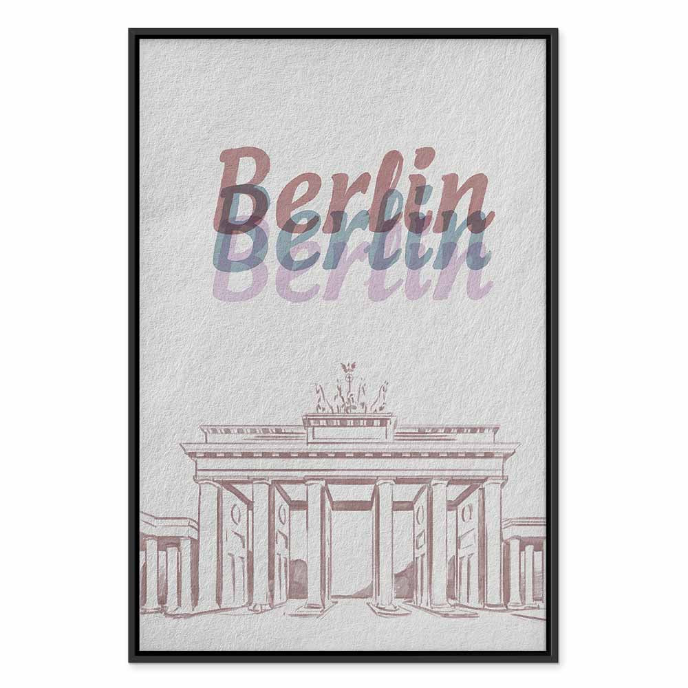 Berlin Watercolour Architecture Canvas Print