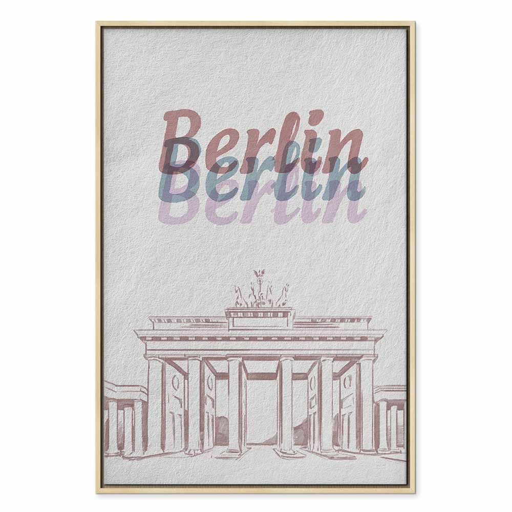 Berlin Watercolour Architecture Canvas Print