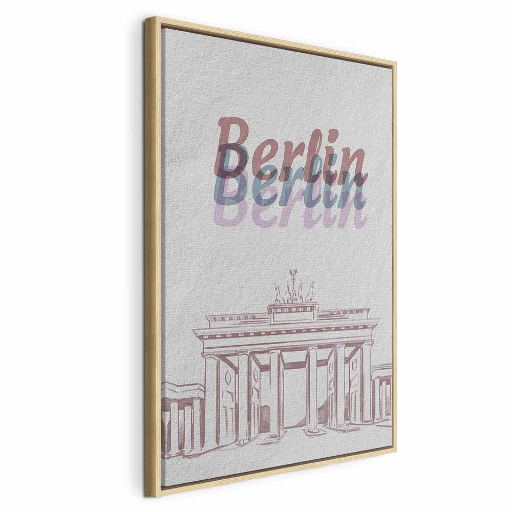 Berlin Watercolour Architecture Canvas Print