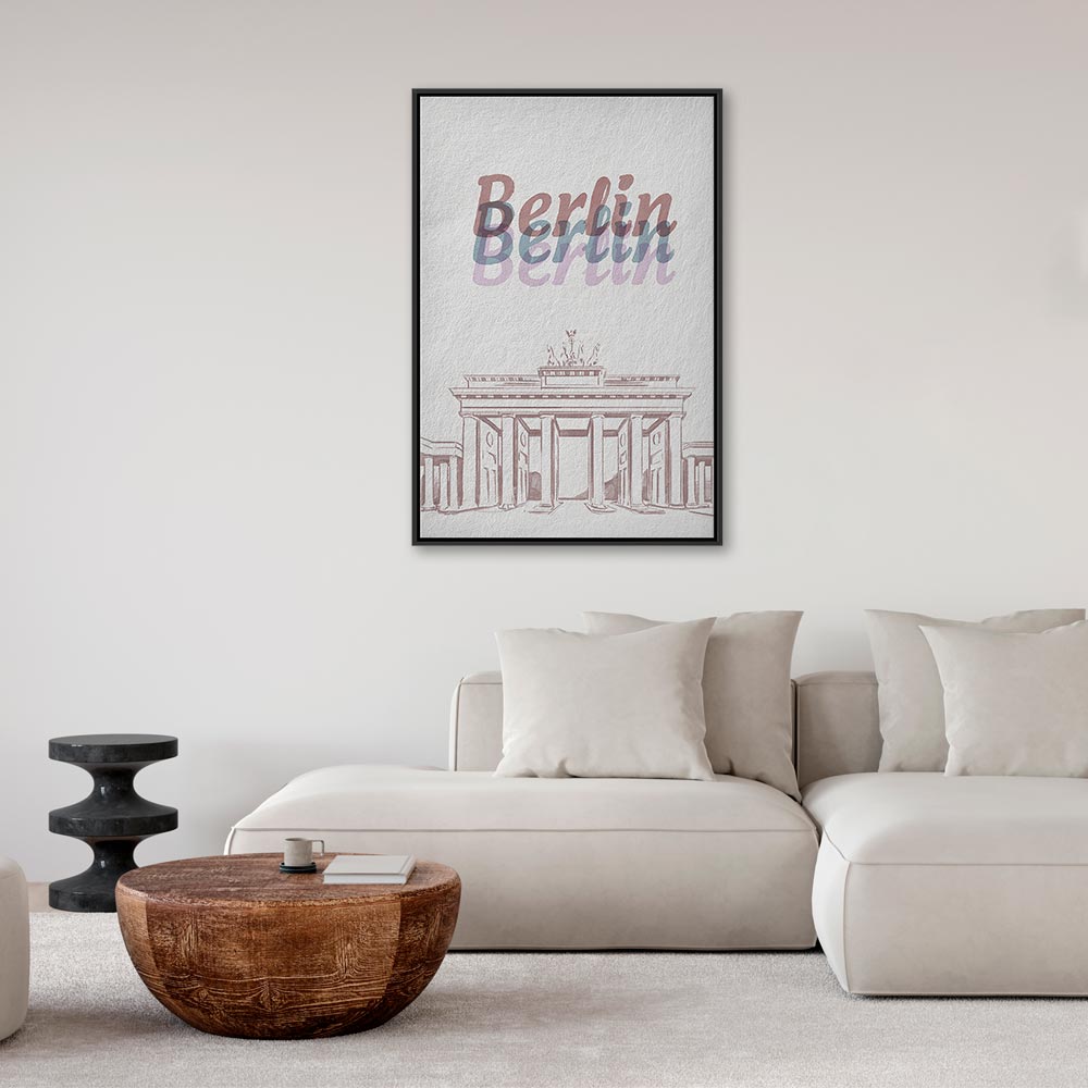 Berlin Watercolour Architecture Canvas Print