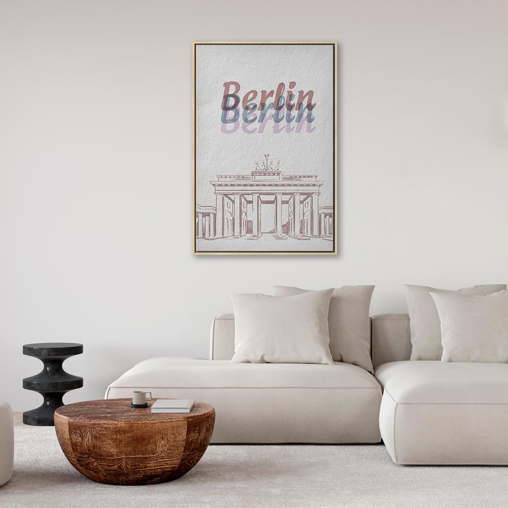 Berlin Watercolour Architecture Canvas Print