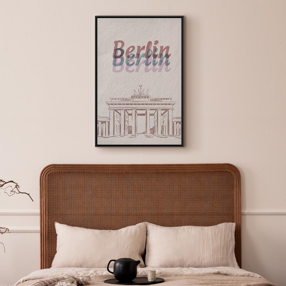 Berlin Watercolour Architecture Canvas Print