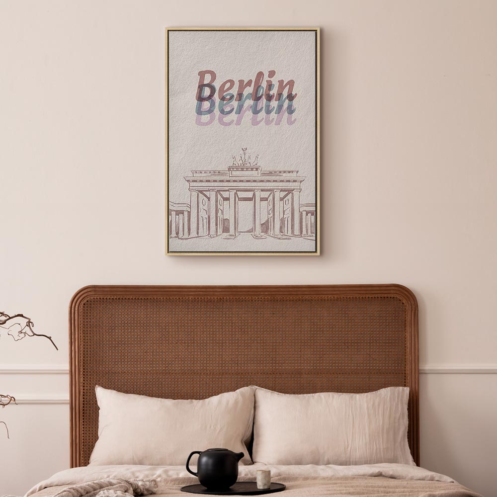 Berlin Watercolour Architecture Canvas Print
