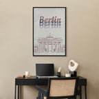 Berlin Watercolour Architecture Canvas Print