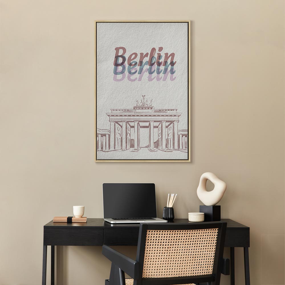 Berlin Watercolour Architecture Canvas Print