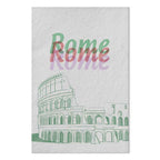 Rome Watercolour Architecture Vertical Canvas Print