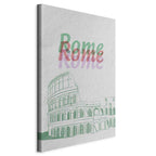 Rome Watercolour Architecture Vertical Canvas Print