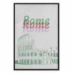 Rome Watercolour Architecture Vertical Canvas Print
